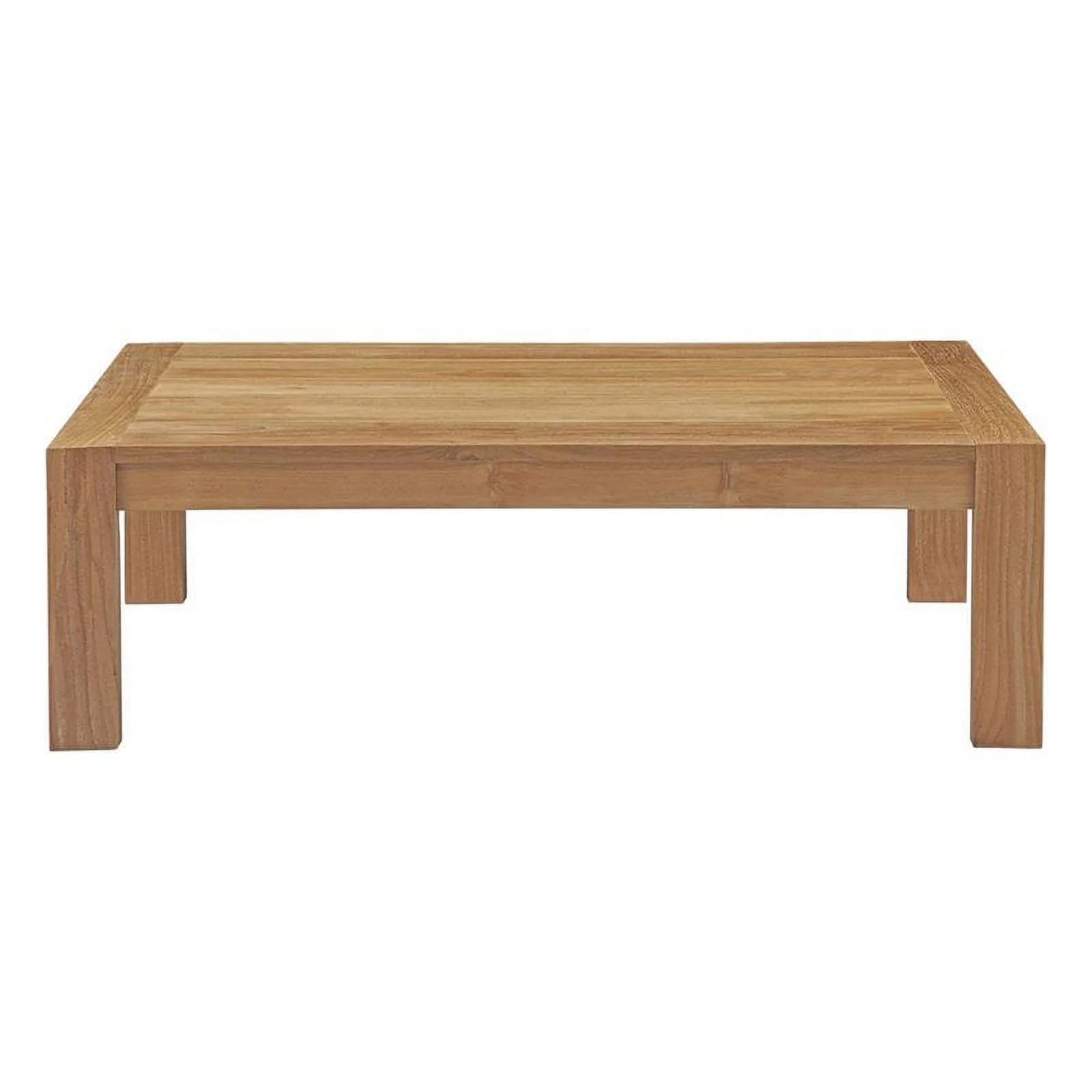 Afuera Living Modern Solid Wood Patio Coffee Table in Natural