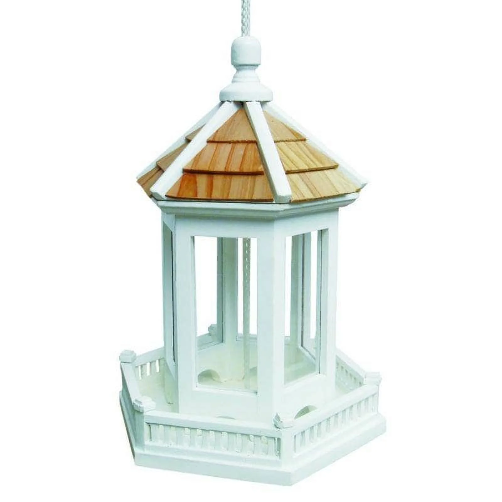 Home Bazaar Gazebo Bird Feeder, White