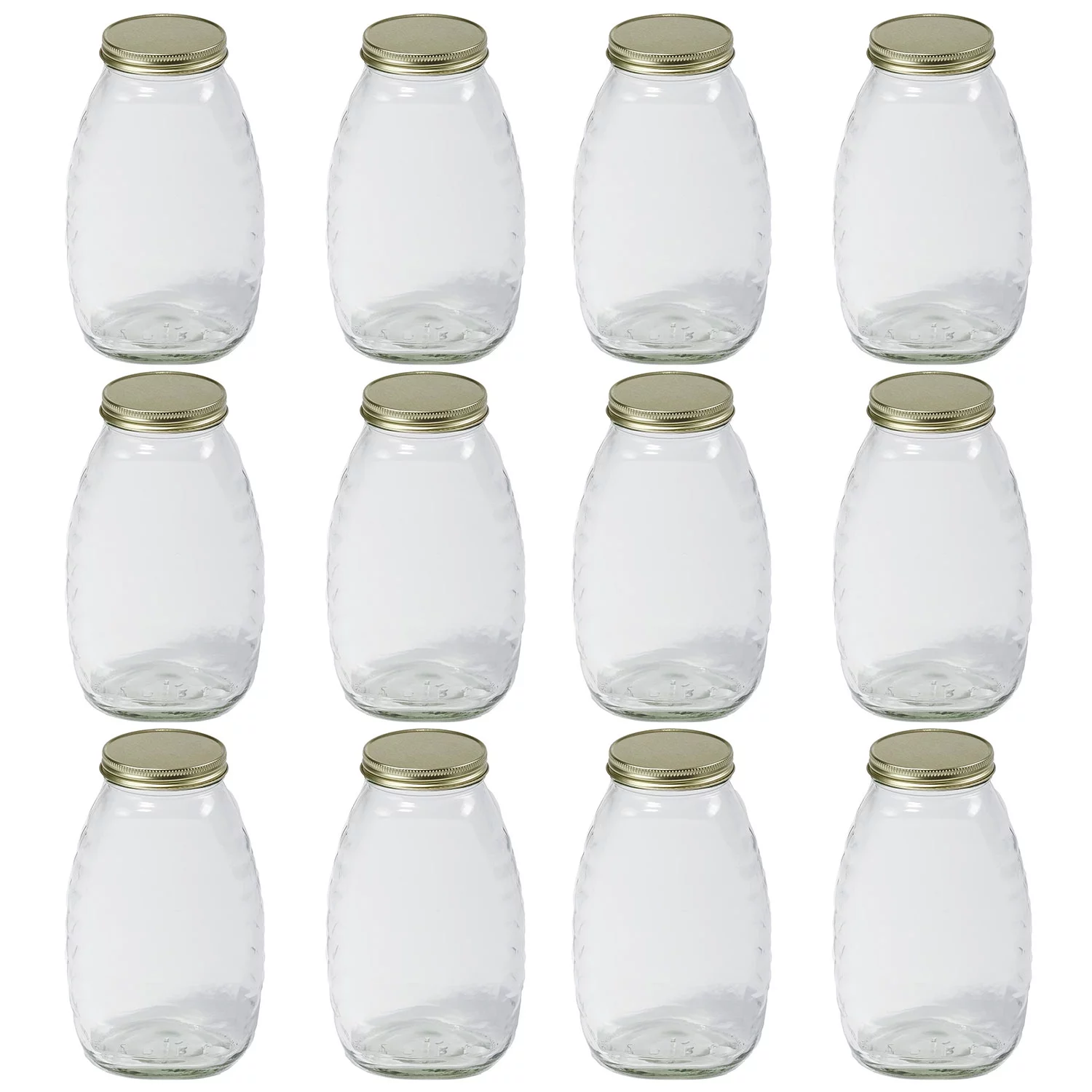 Little Giant Farm and Ag HJAR32 32 oz Glass Honey Jar, 12 Per Case