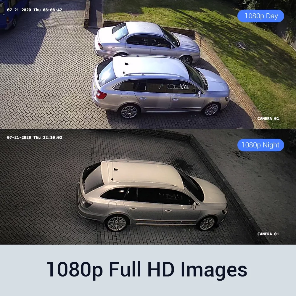 ANNKE 8CH 1080P Outdoor CCTV Video Home Security 4PCS White Bullet Weatherproof Camera System Surveillance Kits with No Hard Drive Disk