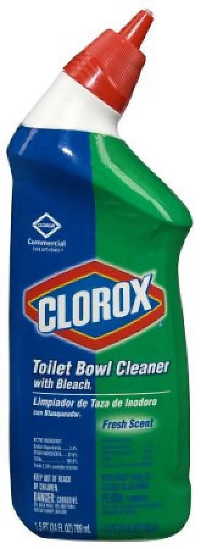 Clorox Toilet Bowl Cleaner with Bleach, Fresh Scent, 24 ounce Bottle, 1 Count
