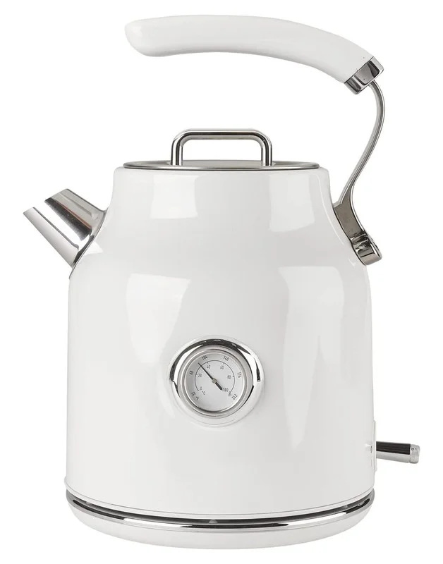 Dorset Stainless Steel Electric Kettle - 1.7L (7 Cup) Tea Kettle with Auto Shut-Off and Boil-Dry Protection - Ivory White