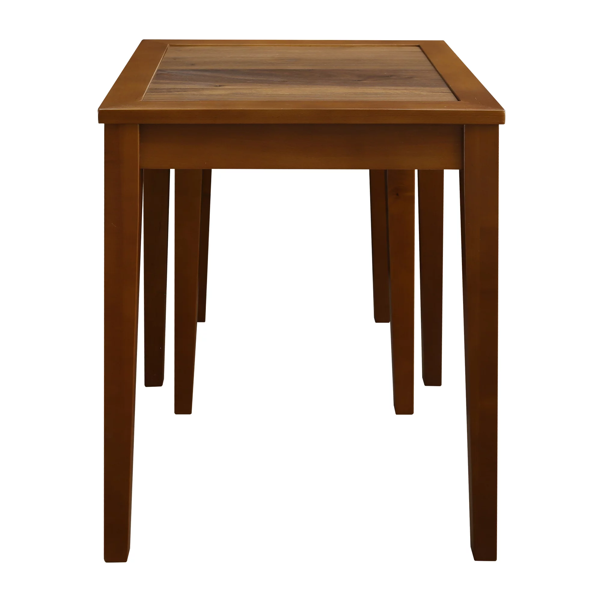 Casual Home Lincoln Nesting End Tables with Concealed Compartment, Solid American Walnut Top