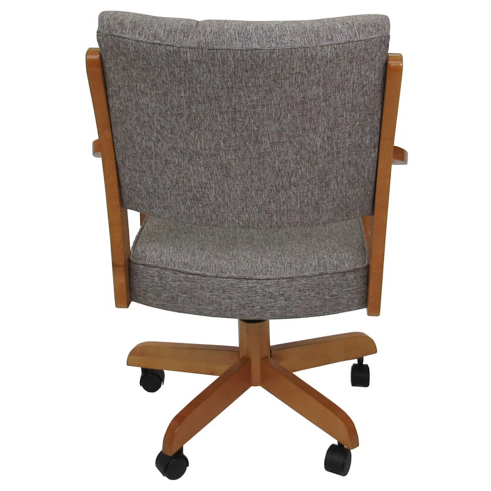 Casa Solid Wood Dining Caster Chair - Mojave Grey - Mojave Grey - Honey