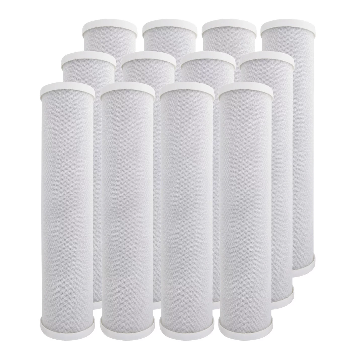 Tier1 5 Micron 20 Inch x 4.5 Inch | 12-Pack Whole House Activated Carbon Block Water Filter Replacement Cartridge | Compatible with Pentek EP-20BB, 155583-43, CB-45-2005, Home Water Filter