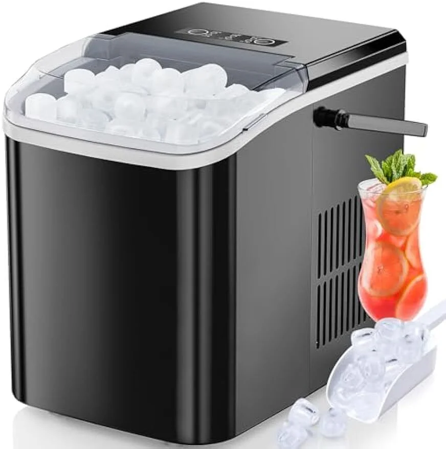 Portable Countertop Bullet Ice Maker Ice Machine with Ice Scoop 26lbs/24hrs