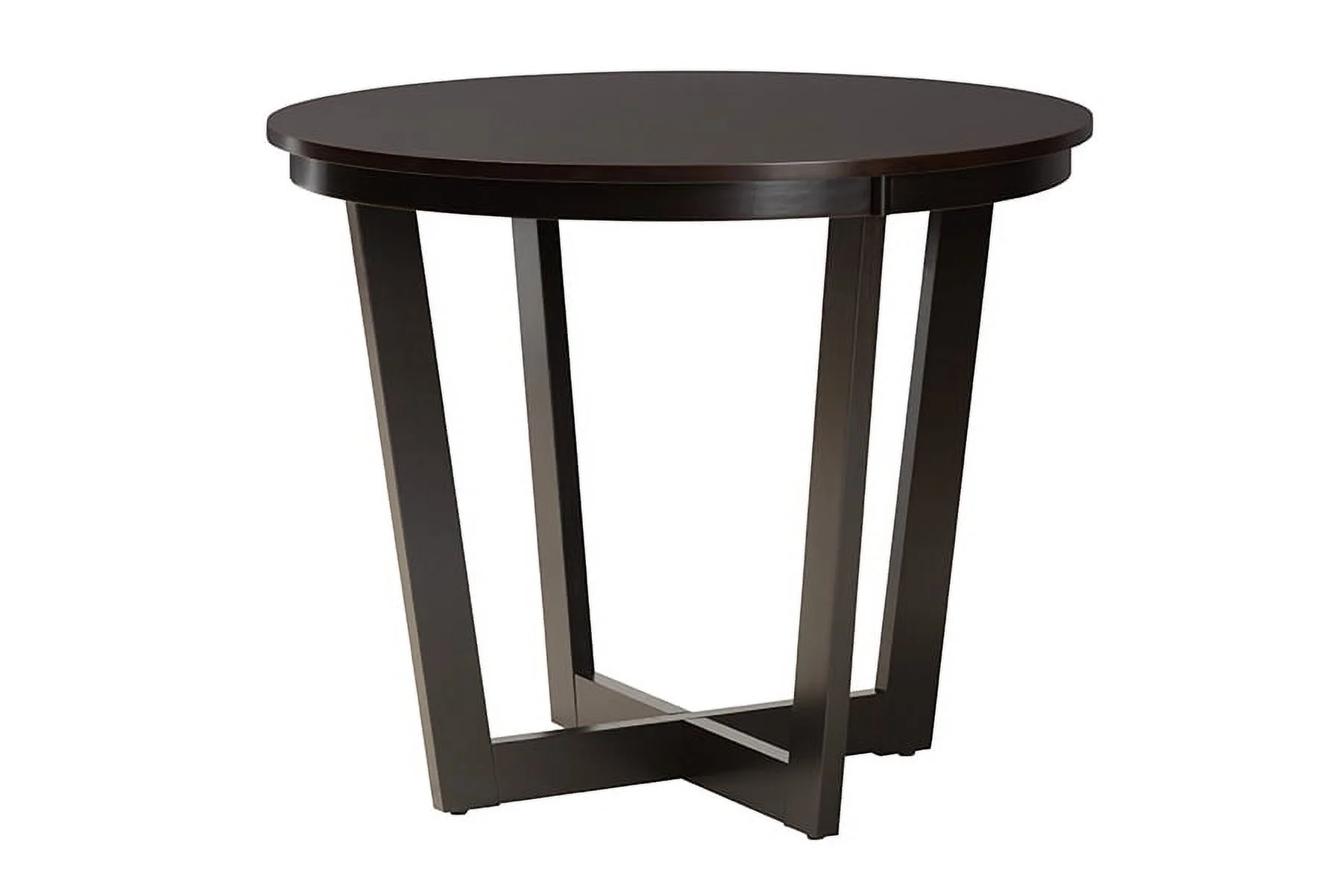 Baxton Studio Kala Modern Beige Fabric and Dark Brown Finished Wood 5-Piece Dining Set