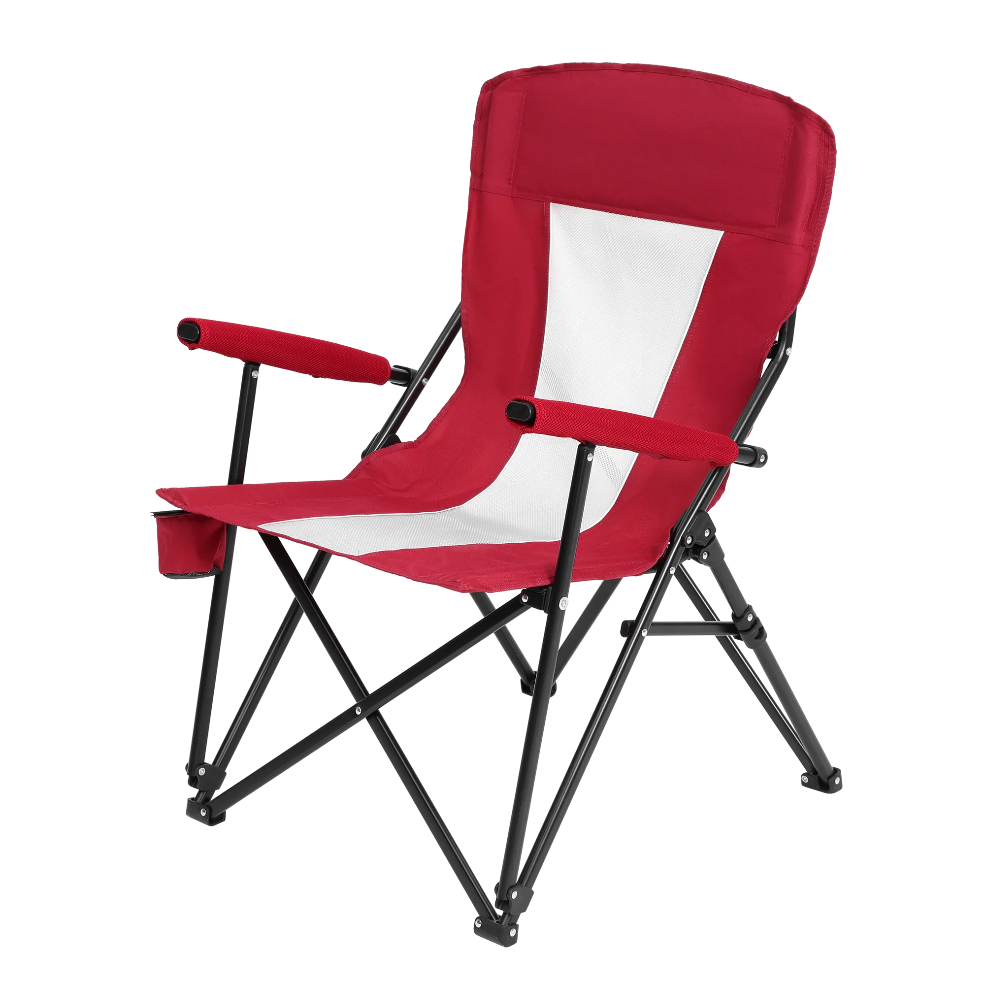 steel folding chair red