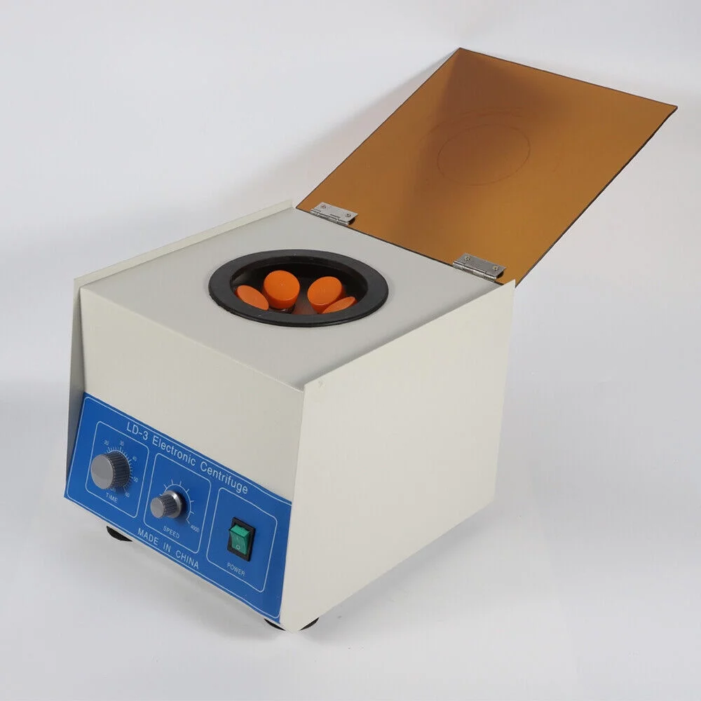 Miumaeov 6*50ml LD-3 Electric Benchtop Centrifuge Lab Medical Practice Dental Centrifuge Machine with Timer 0-60min and Speed Control 4000rpm