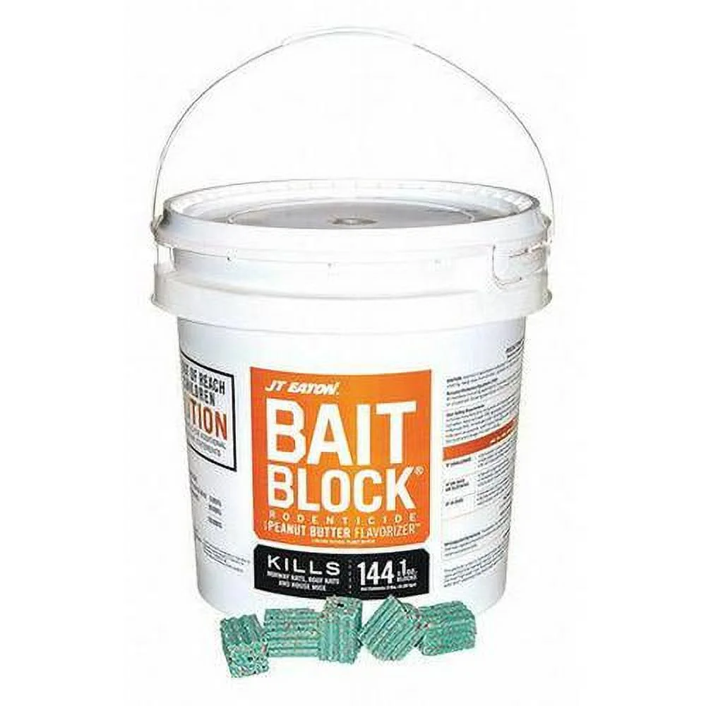 Rodenticide, Bait Block, Green Blocks, 9 lb Pail