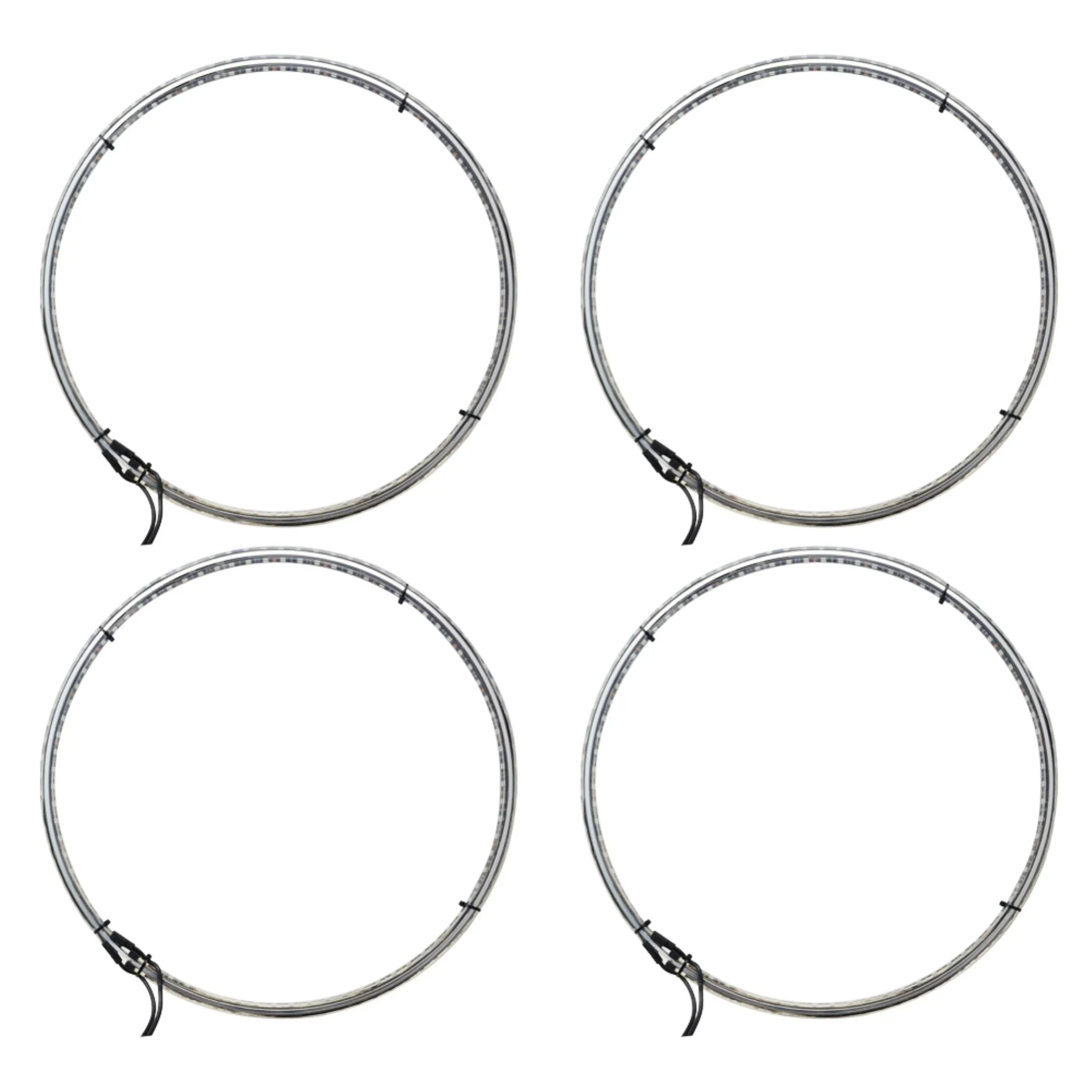 Illuminate Your Journey with 4pc 17.5'' RGB Double Row Wheel Lights Car Truck Bluetooth – Upgrade Your Ride in Style and Safety