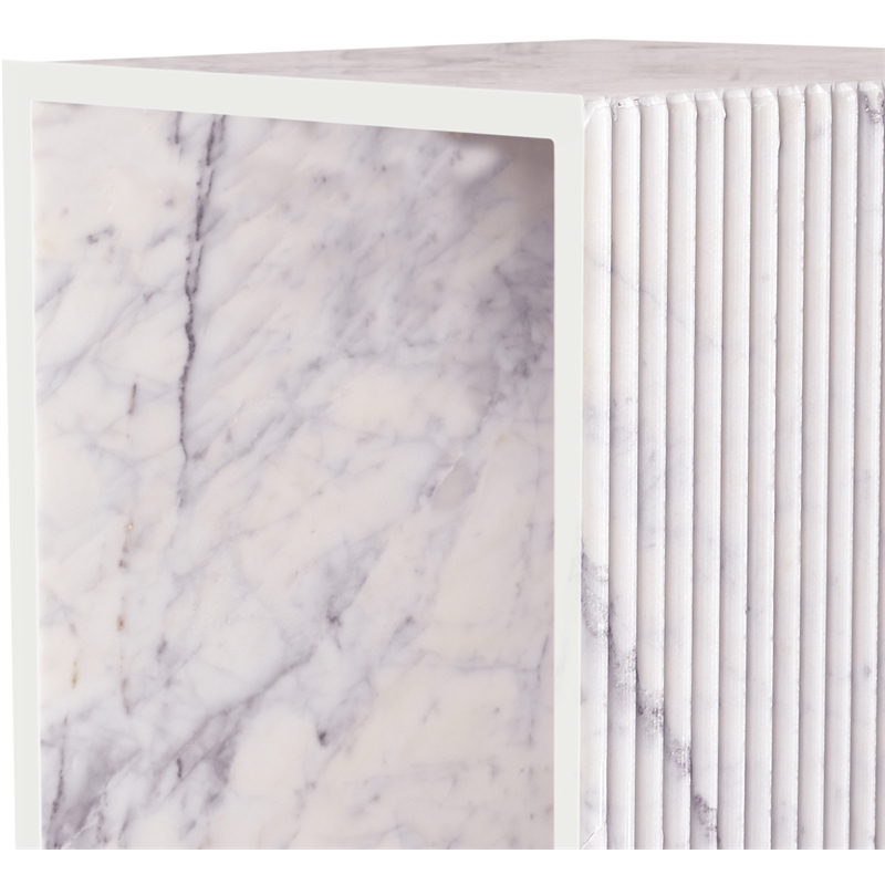 Meridian Furniture Lucca White End Table