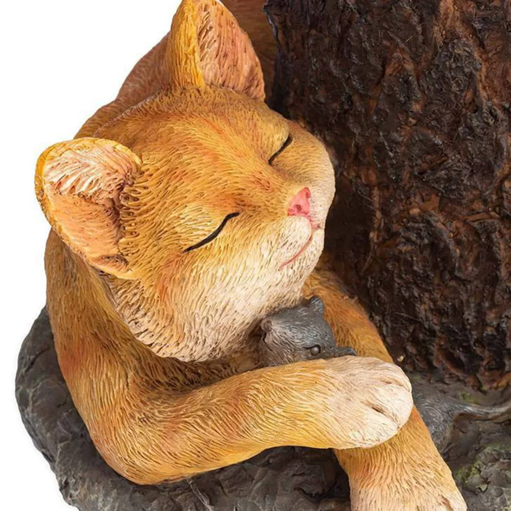 Resin Bird Bath Yard Statue Sculpture Birdbath Stable Countryside Birds