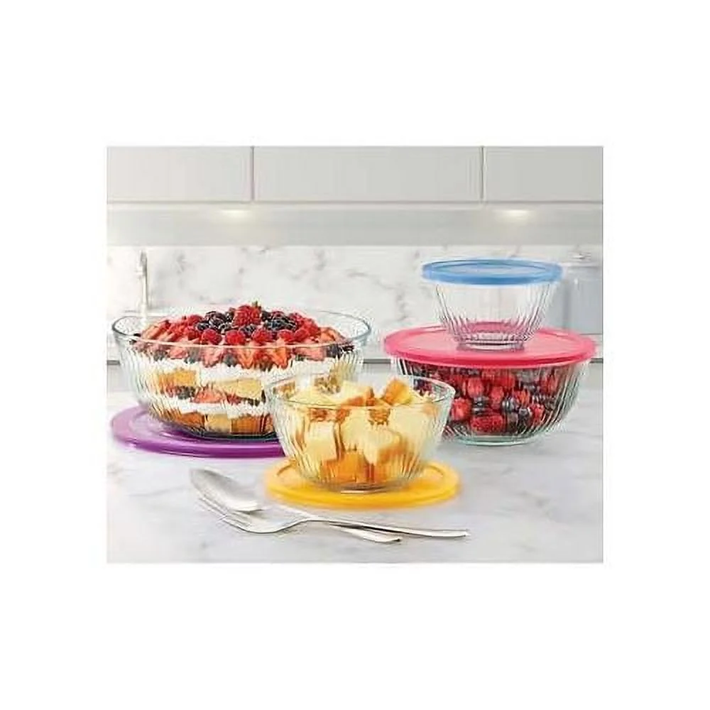 Glass Mixing Bowls With Lids (8-Piece Set)