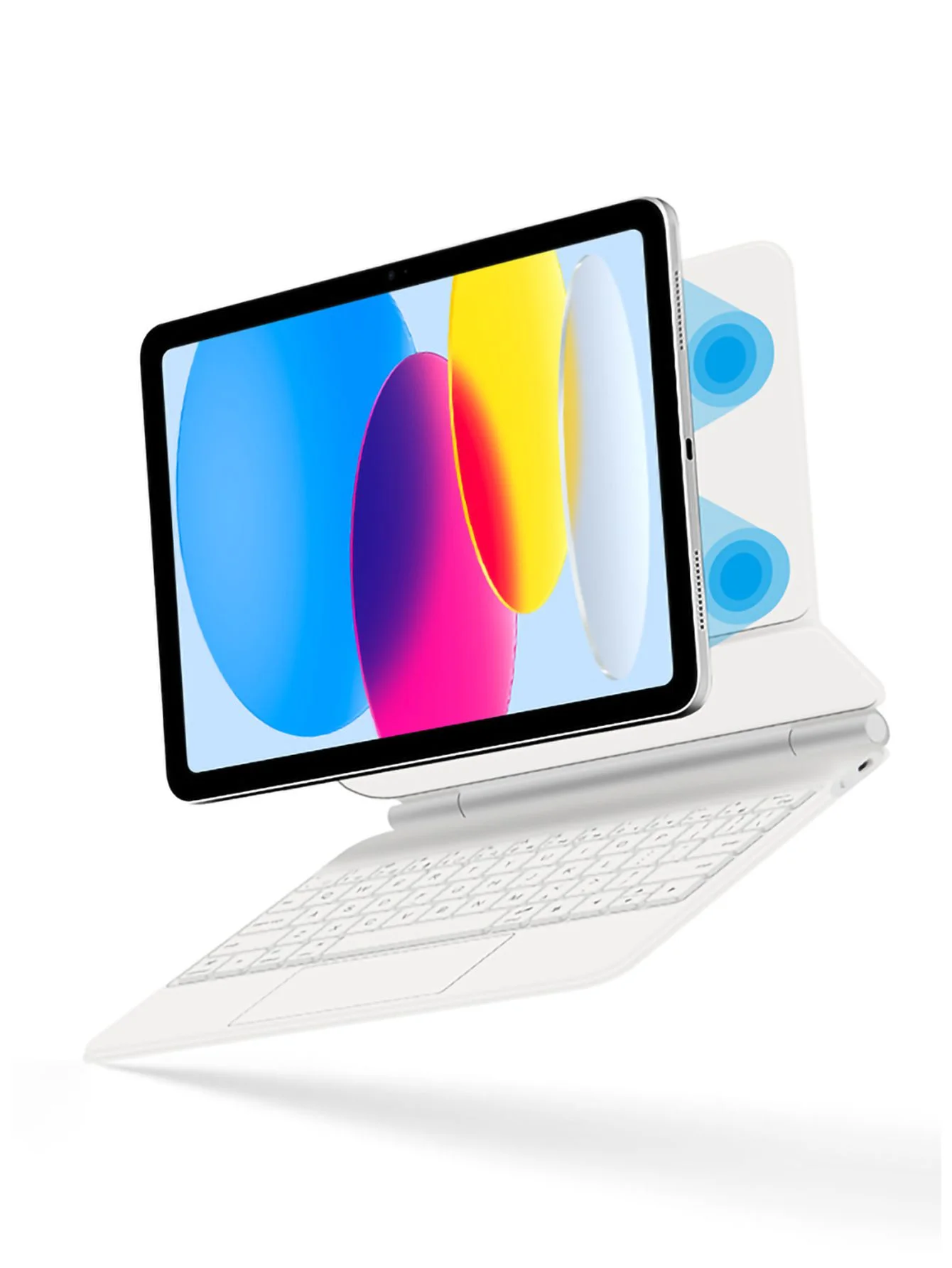 Backlight Magic Keyboard For iPad 10th Generation 10.9 inch 2022 2023 Smart Keyboards Case for ipad10 Cover Tablet Magnetic TrackPad White