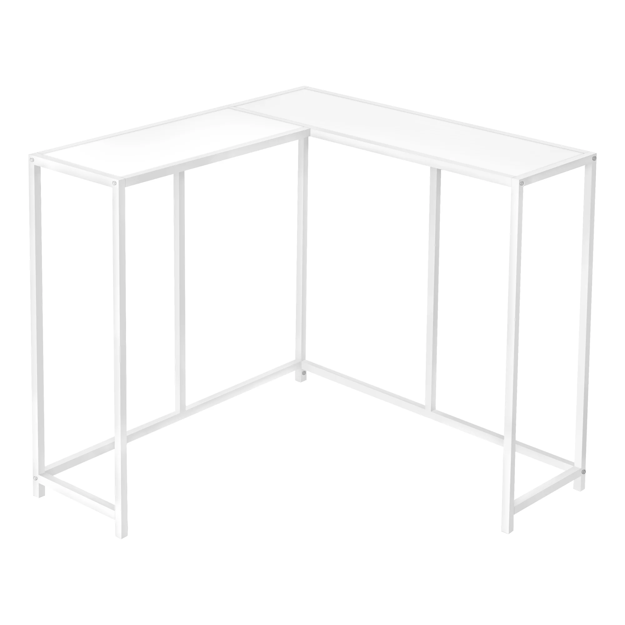 Monarch Specialties Accent Table, Console, Entryway, Narrow, Corner, Bedroom, White Laminate