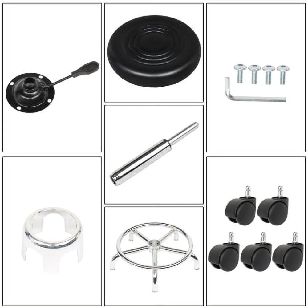 OmySalon Hydraulic Adjustable Rolling Salon Chair Stool360-Degree Wheel