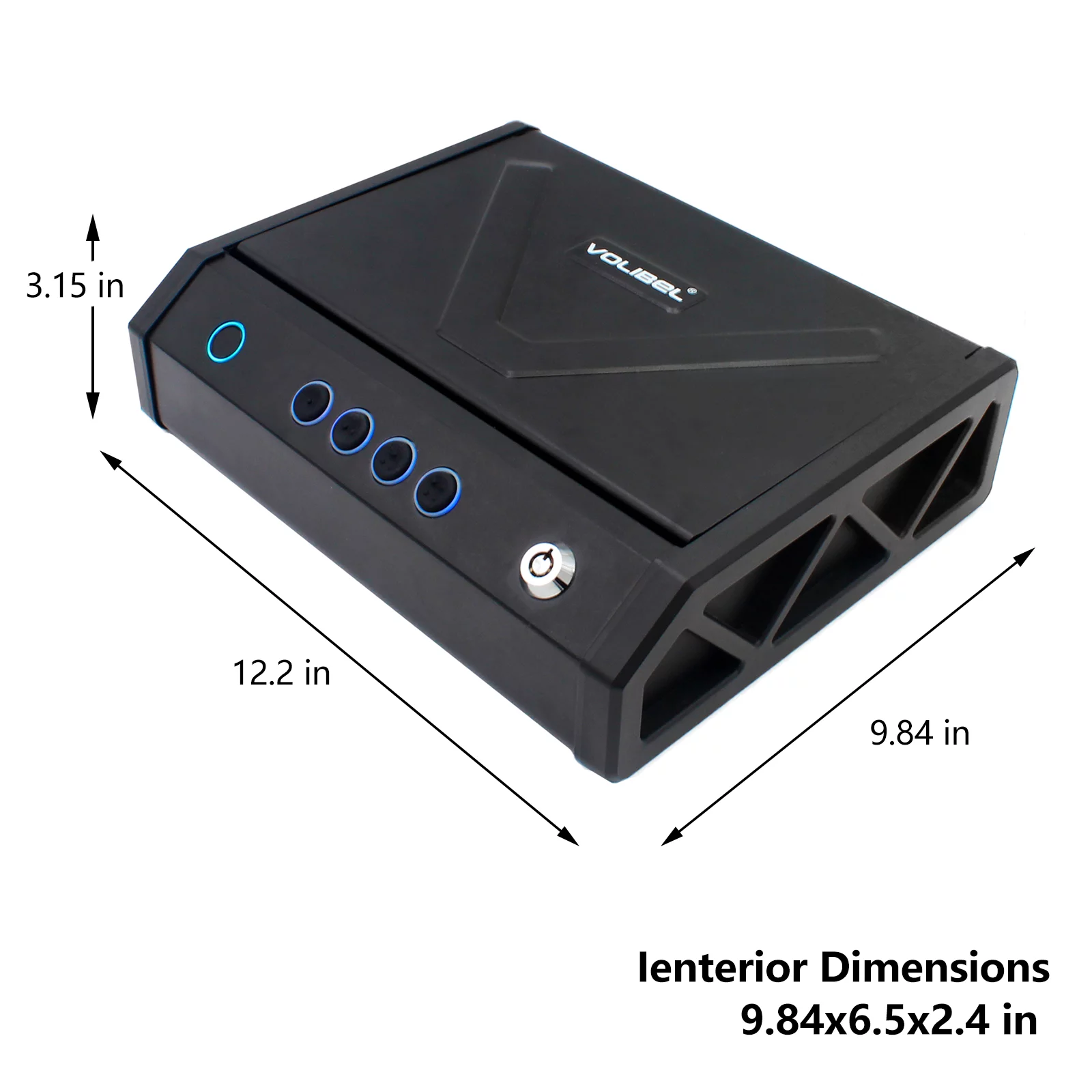 Gun Safe Box Pistol Bluetooth Smart Handgun Security Safe Lock Box,Quick Access Handgun Safe 4-in-1 with Fingerprint, Code, APP and Key (No Battery include)