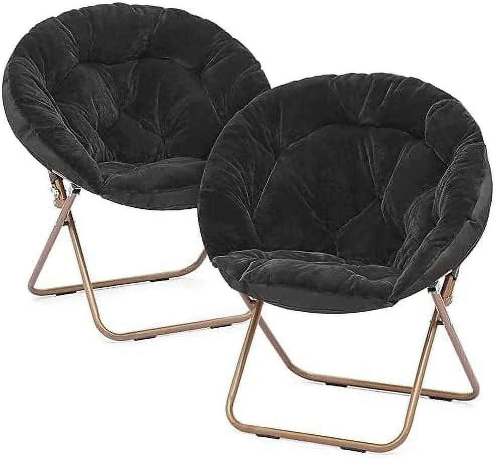 TJCGDTY Round Foldable Oversized  Saucer Chair for Adults Large Cozy Chair for Bedroom