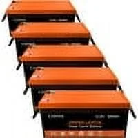 CHINS 5 PCS CHINS LiFePO4 12V 300Ah Lithium ion Battery Built-in 200A BMS, Perfect for Replacing Most of Backup Power, Home Energy Storage and Off-Grid etc.