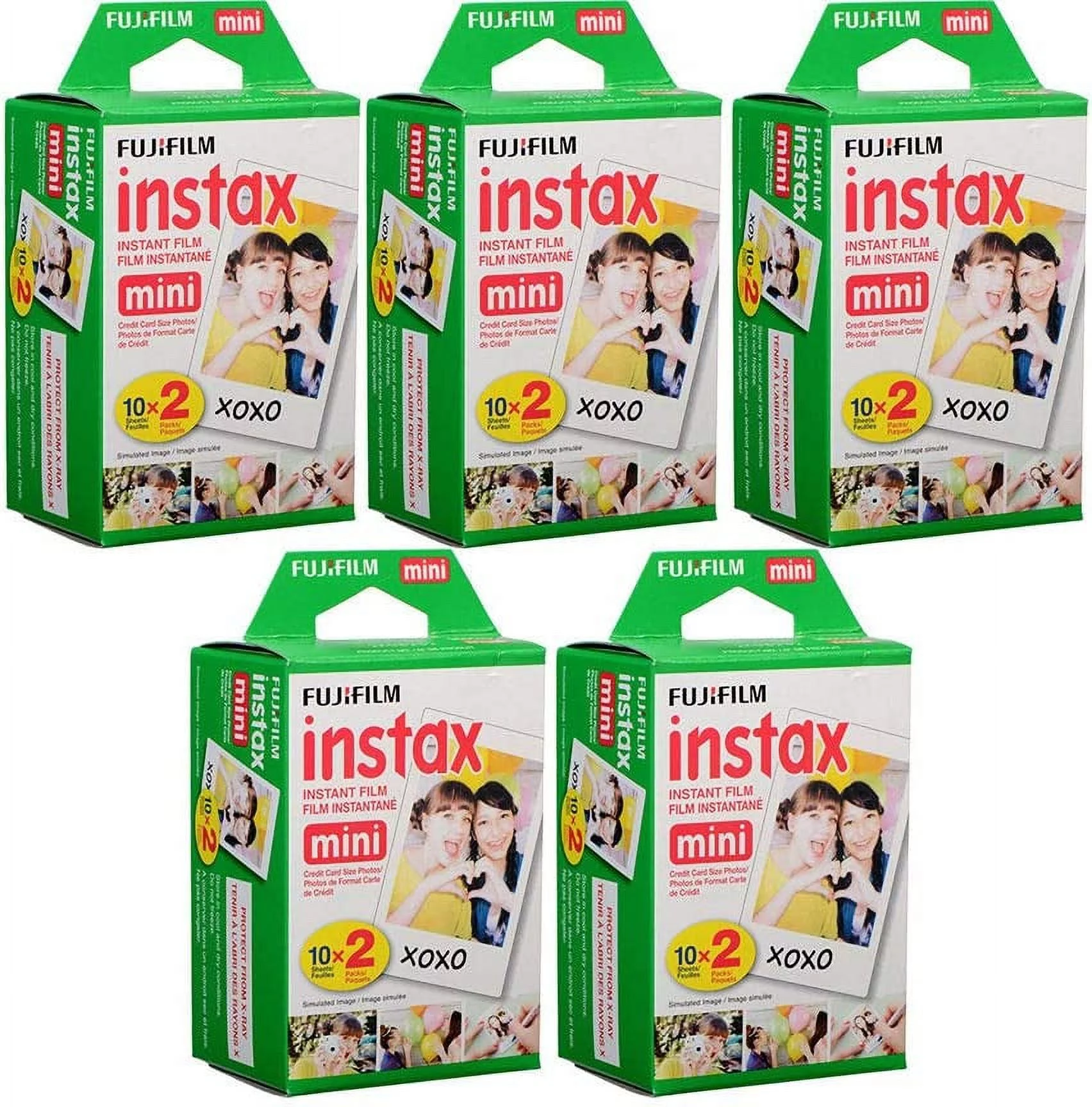 Fujifilm Instax Mini Instant Film, 10 Sheets of 5 Pack x 2 (100 Sheets)