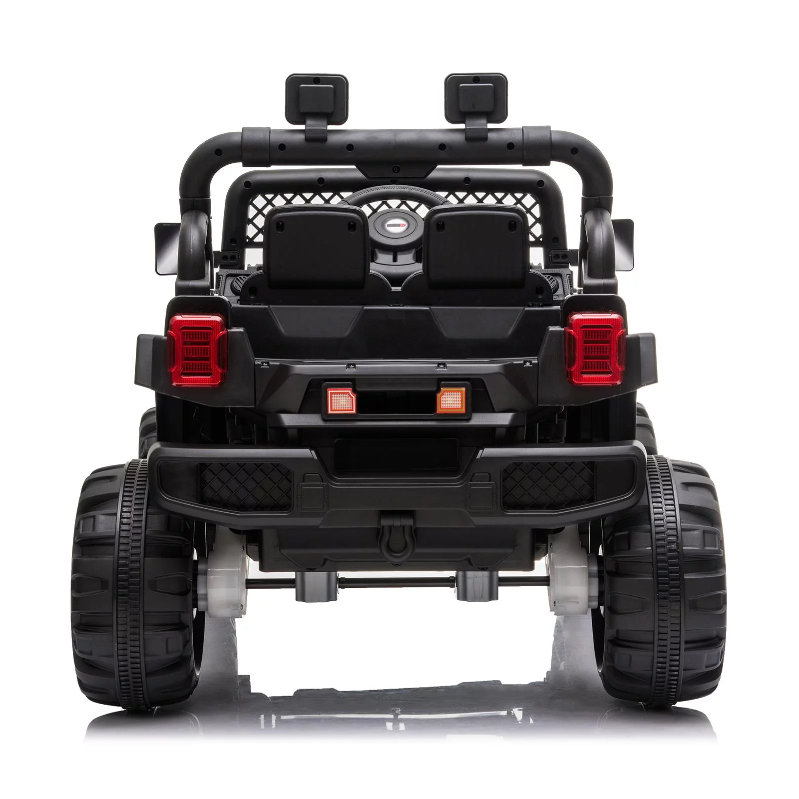 UBesGoo 12V Kids Battery Powered Electric Truck Ride-On Car with RC, Headlights, Music - Black