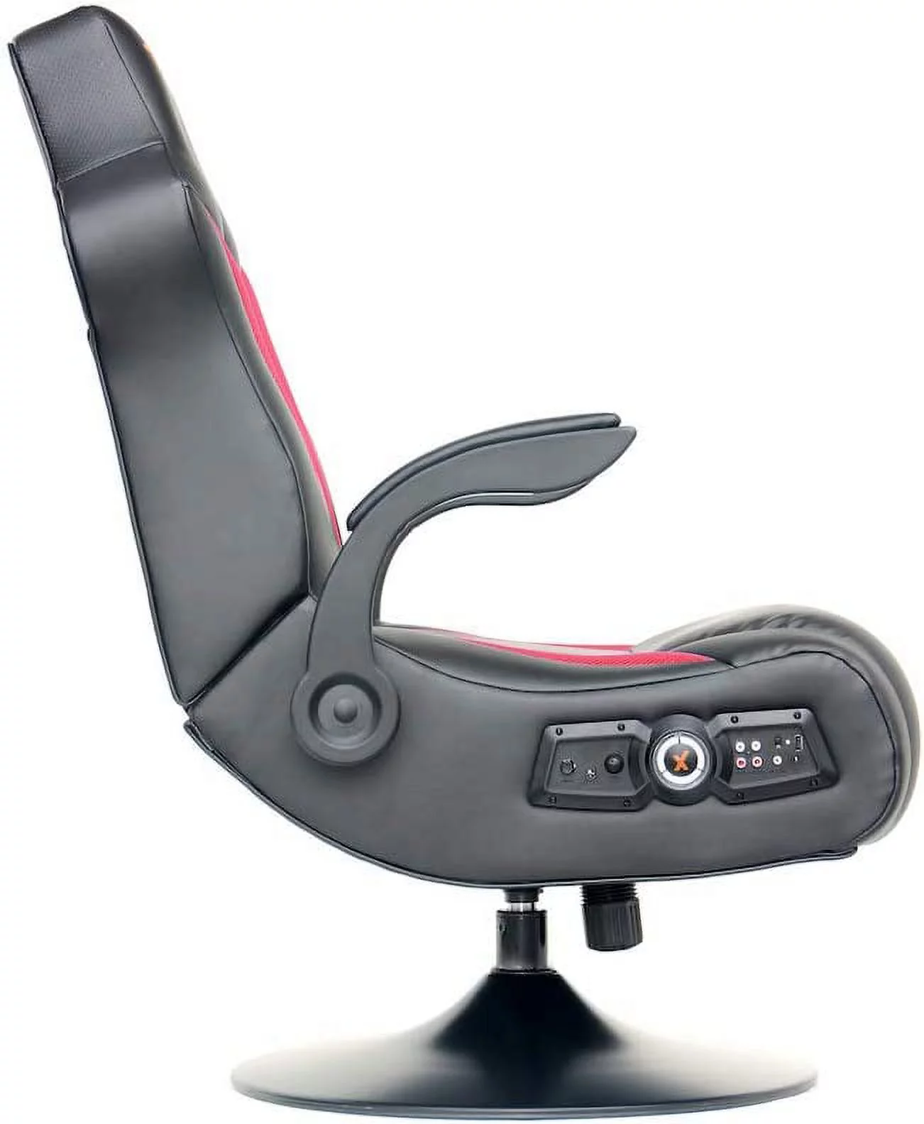 X Rocker Bluetooth & Ergonomic Swivel Leather Gaming Chair, Black/Red