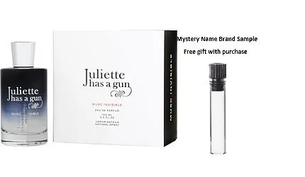MUSC INVISIBLE by Juliette Has A Gun EAU DE PARFUM SPRAY 3.3 OZ for WOMEN And a Mystery Name brand sample vile