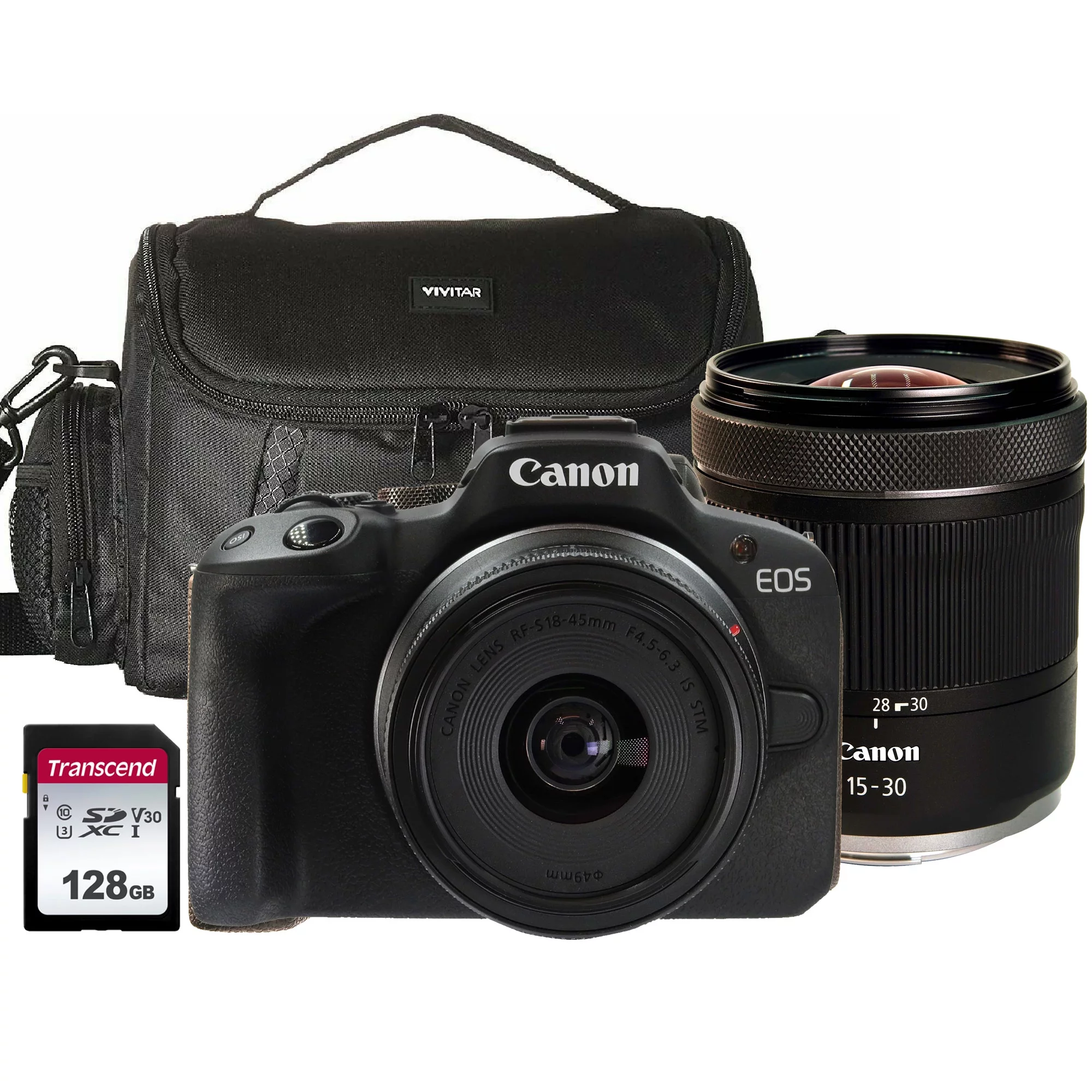 Canon EOS R50 Mirrorless Camera with 18-45mm Lens with Canon RF 15-30mm f/4.5-6.3 IS STM Lens Kit