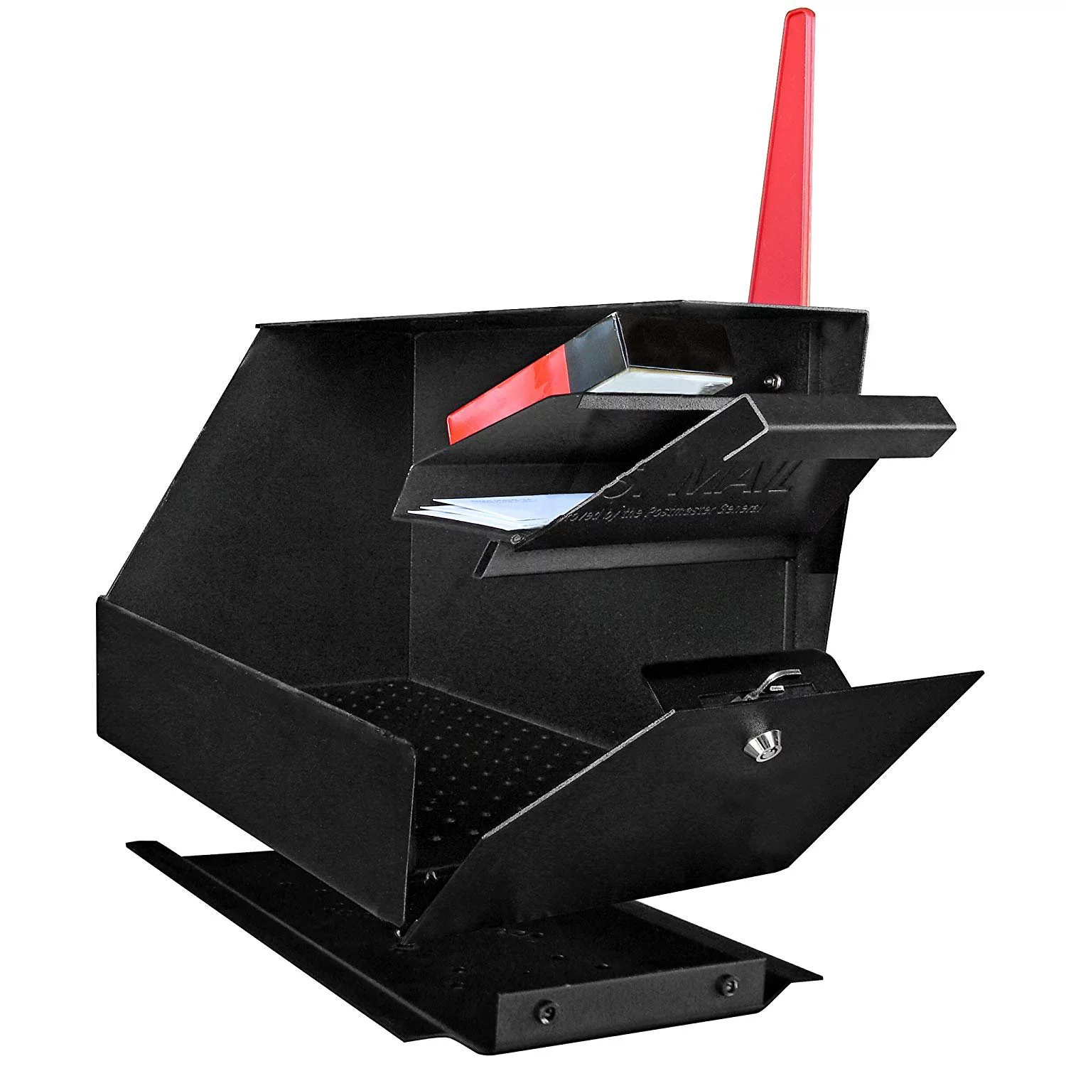 Mail Boss 7106 Curbside Security Locking Mailbox, Black