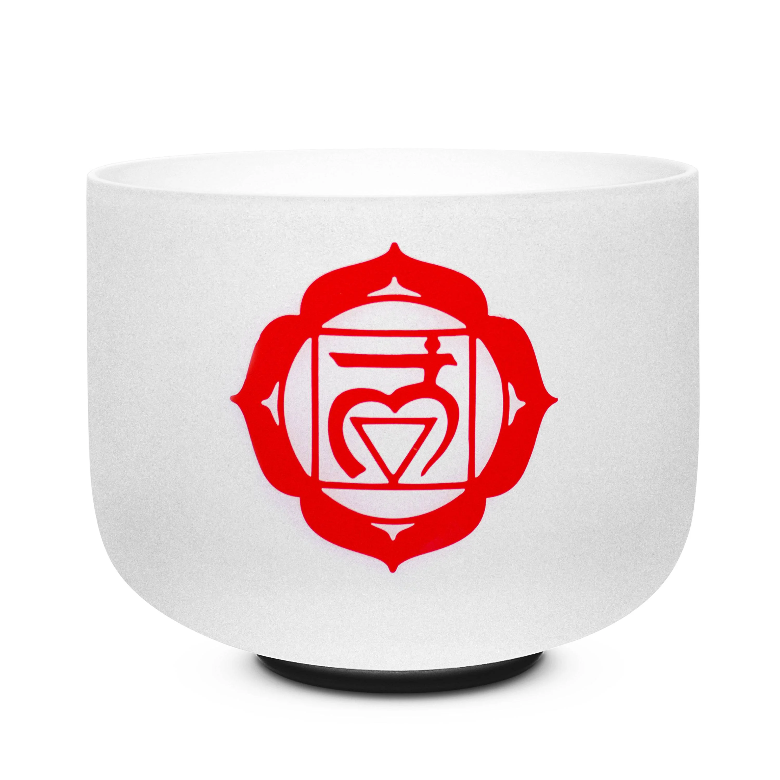 TOPFUND Chakra Design Set of 7 Crystal Singing Bowls 8-14 inch with Heavy Duty Carrying Case and Suede Stick