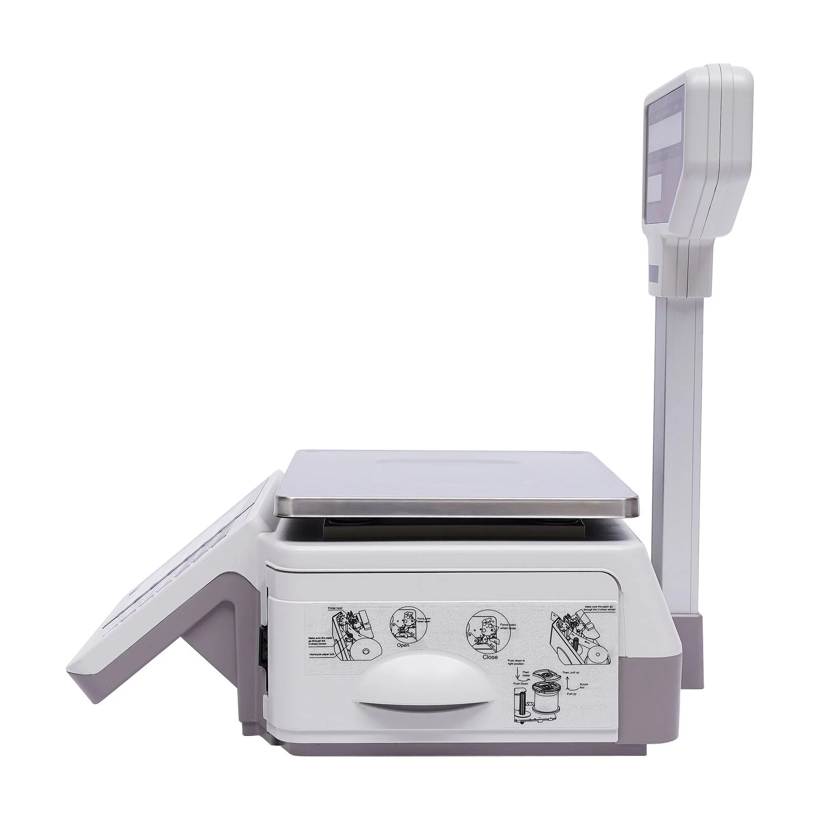 Wuzstar Digital Weight Price Scale Commercial Accurate Food Meat Fruit Weight Scale with Thermal Label Printer 66LB/30KG