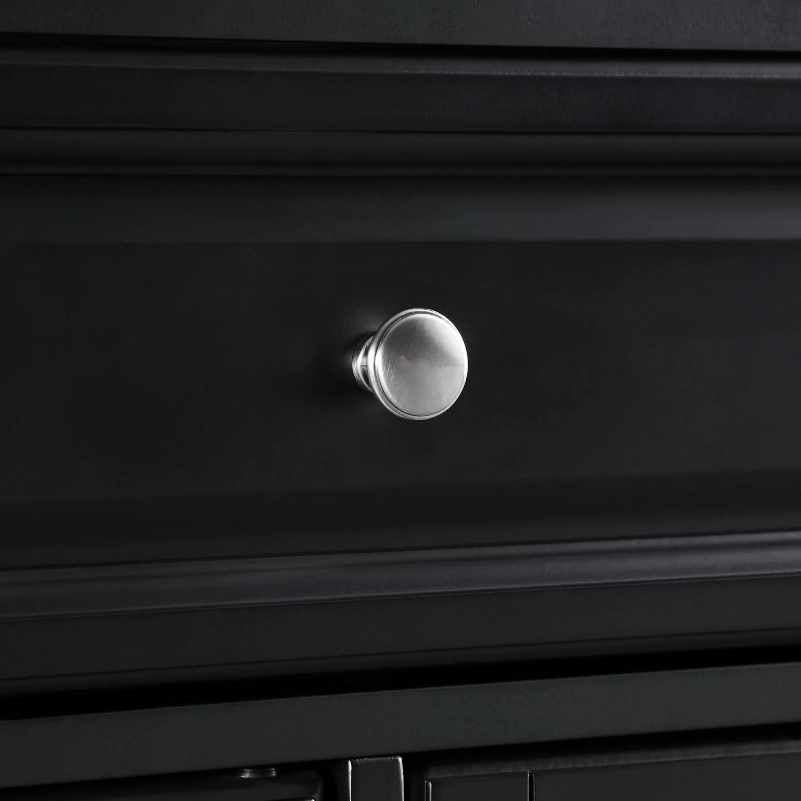 Crosley Furniture Wood/Solid Granite Kitchen Cart in White/Black