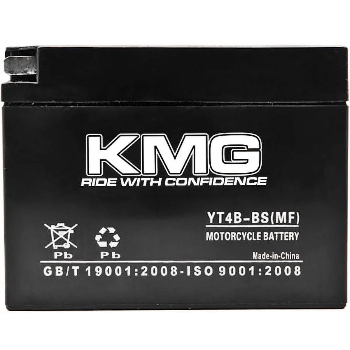 KMG YT4B-BS Battery Compatible with Yamaha TTR90E Electric Start 2003-2007 Sealed Maintenance Free 12V Battery High Performance OEM Replacement Powersport Motorcycle ATV Scooter Snowmobile Watercraft