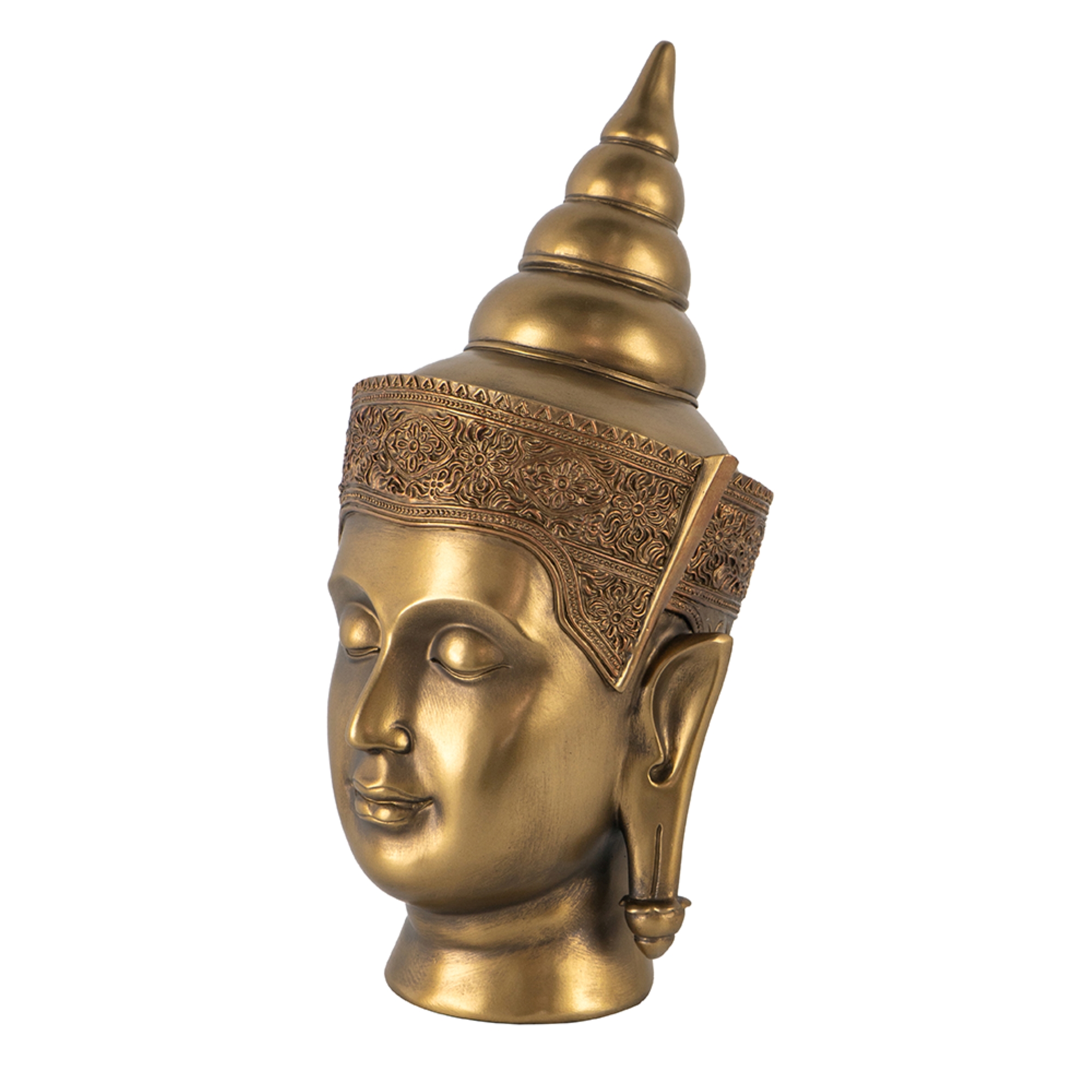 CC Home Furnishings Resin Buddha Statue Head - 14.25