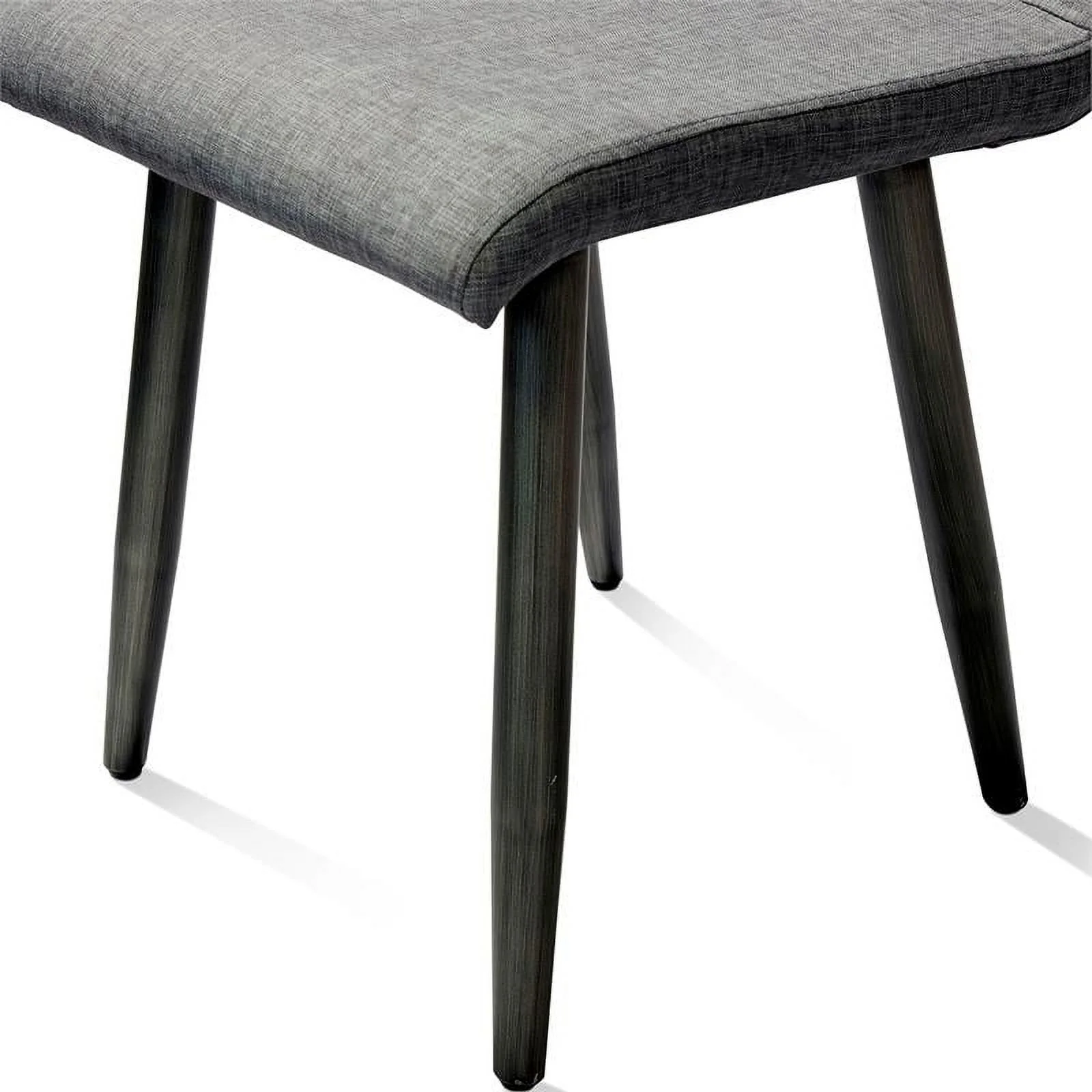 Furniture of America Janell Mid-century Metal 7-Piece Dining Table Set in Gray