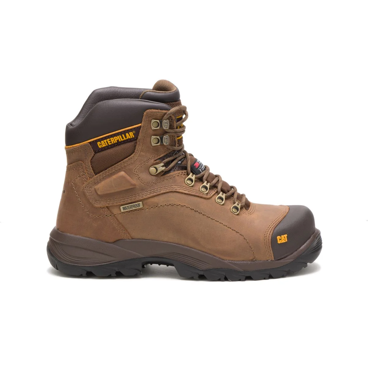 Caterpillar Diagnostic Hi Waterproof Thinsulate Steel Toe Work Boot Men Dark Beige
