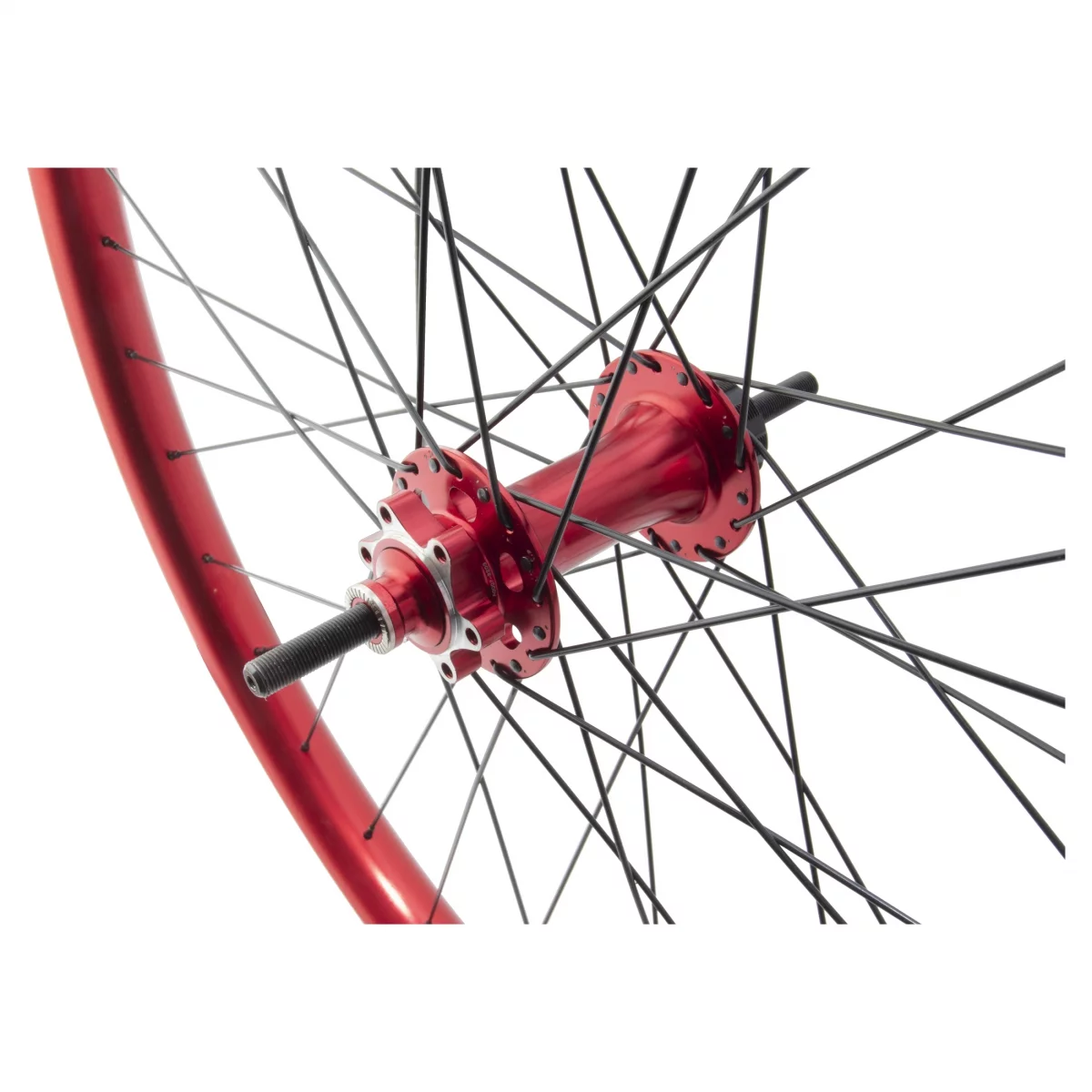 SE Bikes Dub Monster Ripper 29in Wheelset Red/Black 36H Disc 1-Speed 110/142mm