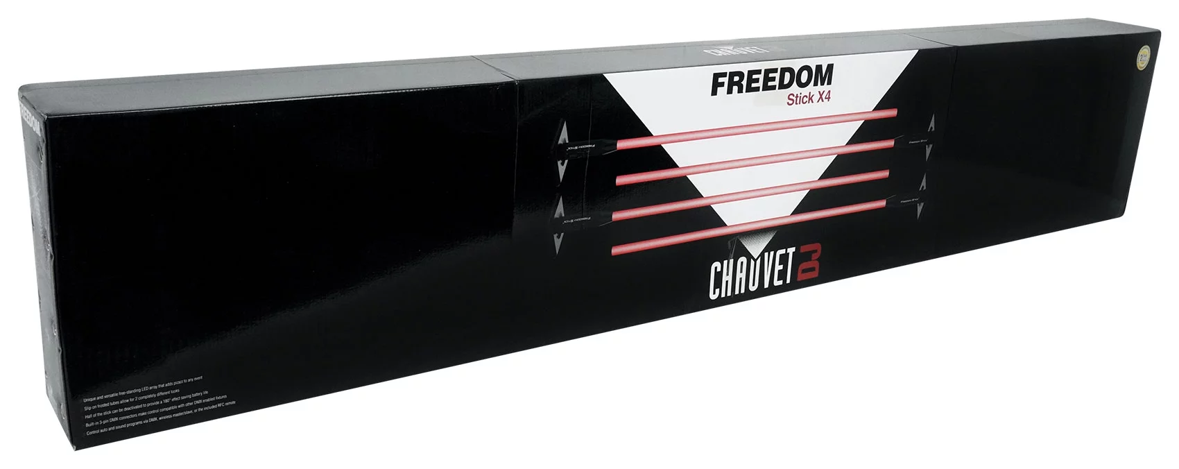 Chauvet Freedom Stick X4 Wireless Battery RF DMX Light Sticks+XL Remote+Fogger