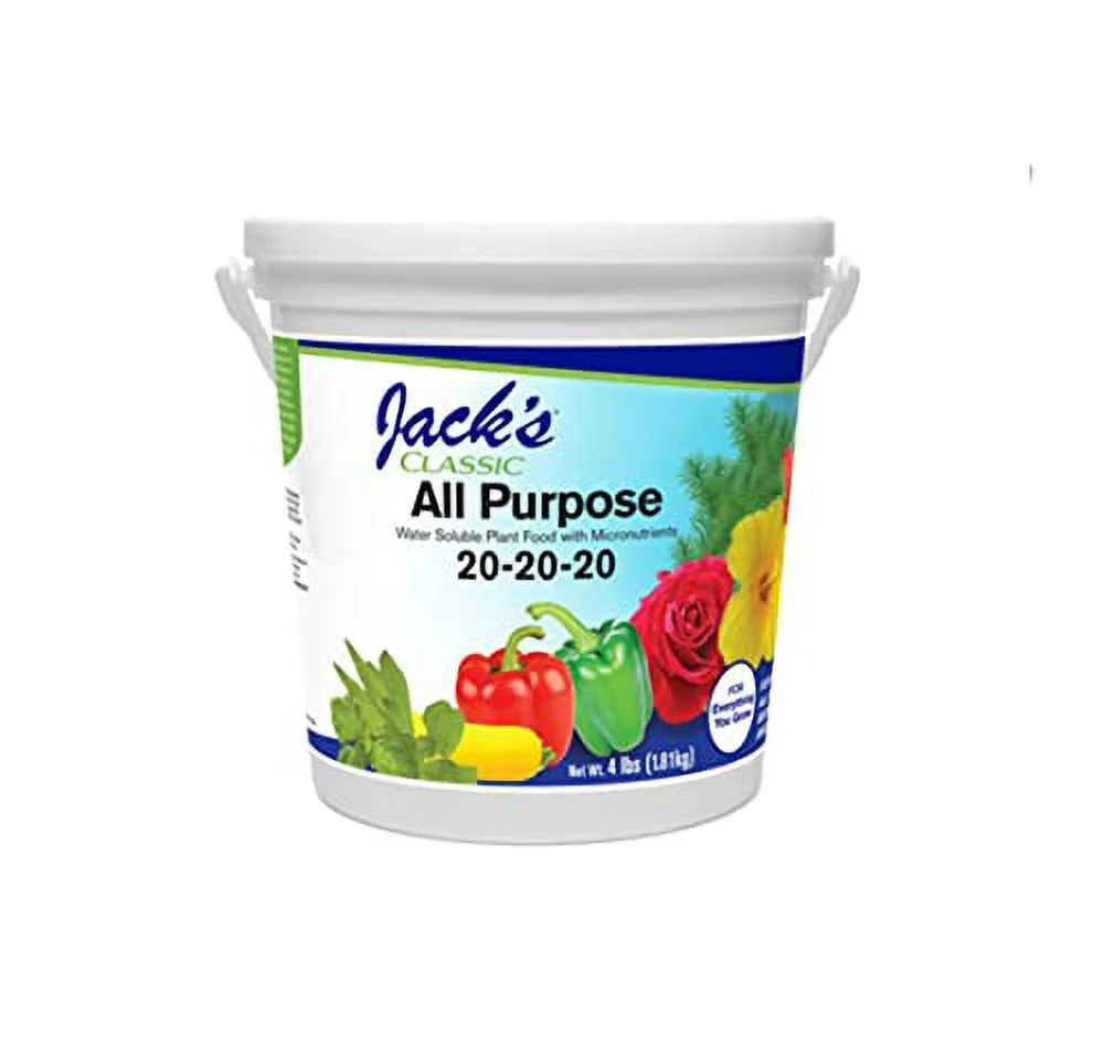 Jack's Classic All Purpose Fertilizer, 20-20-20 with Micronutrients and Plant Food, 10lbs