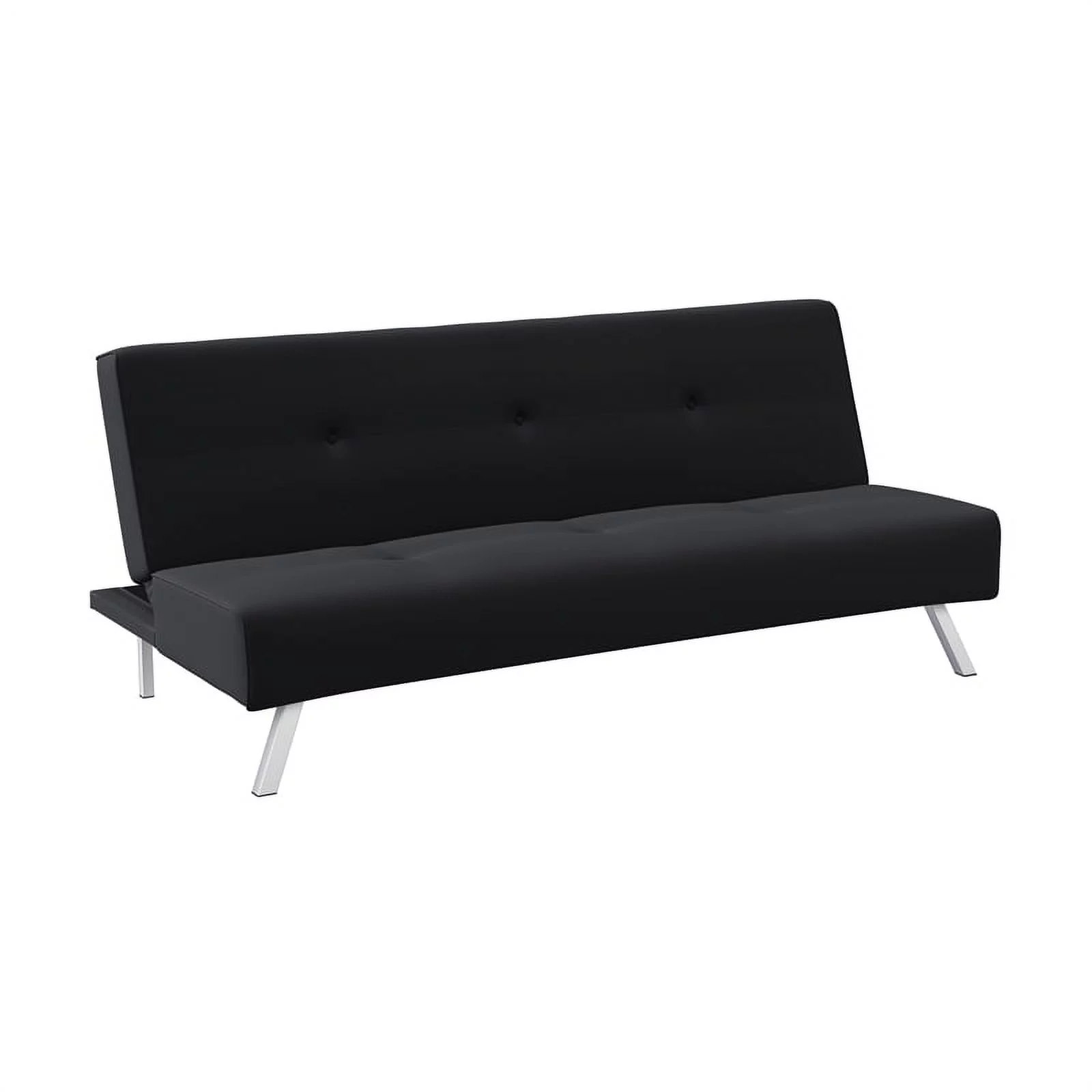 Serta Sloan Dream Lift Convertible Sofa in Tufted Black Fabric