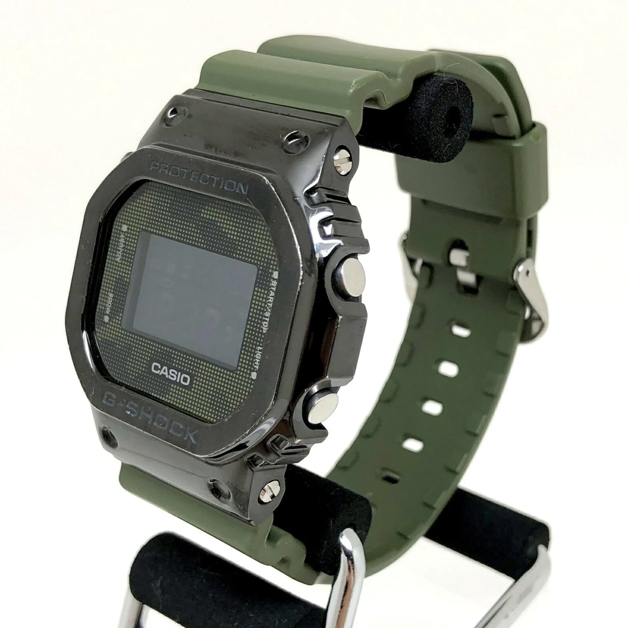 Pre-Owned CASIO Casio G-SHOCK Watch GM-5600B-3 Metal Cover Rubber Square Face Digital Quartz Khaki Green Black Men's ITWHOGO3GV8W (Fair)