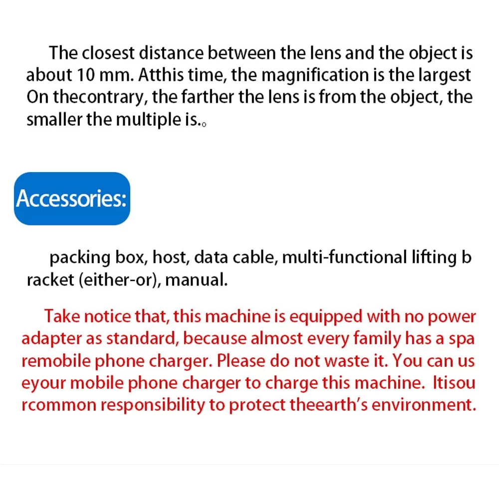 Carevas G1000 Digital Electron Microscope 4.3 Inch Large Base LCD Display 10MP 1-1000X Continuous Amplification Magnifier