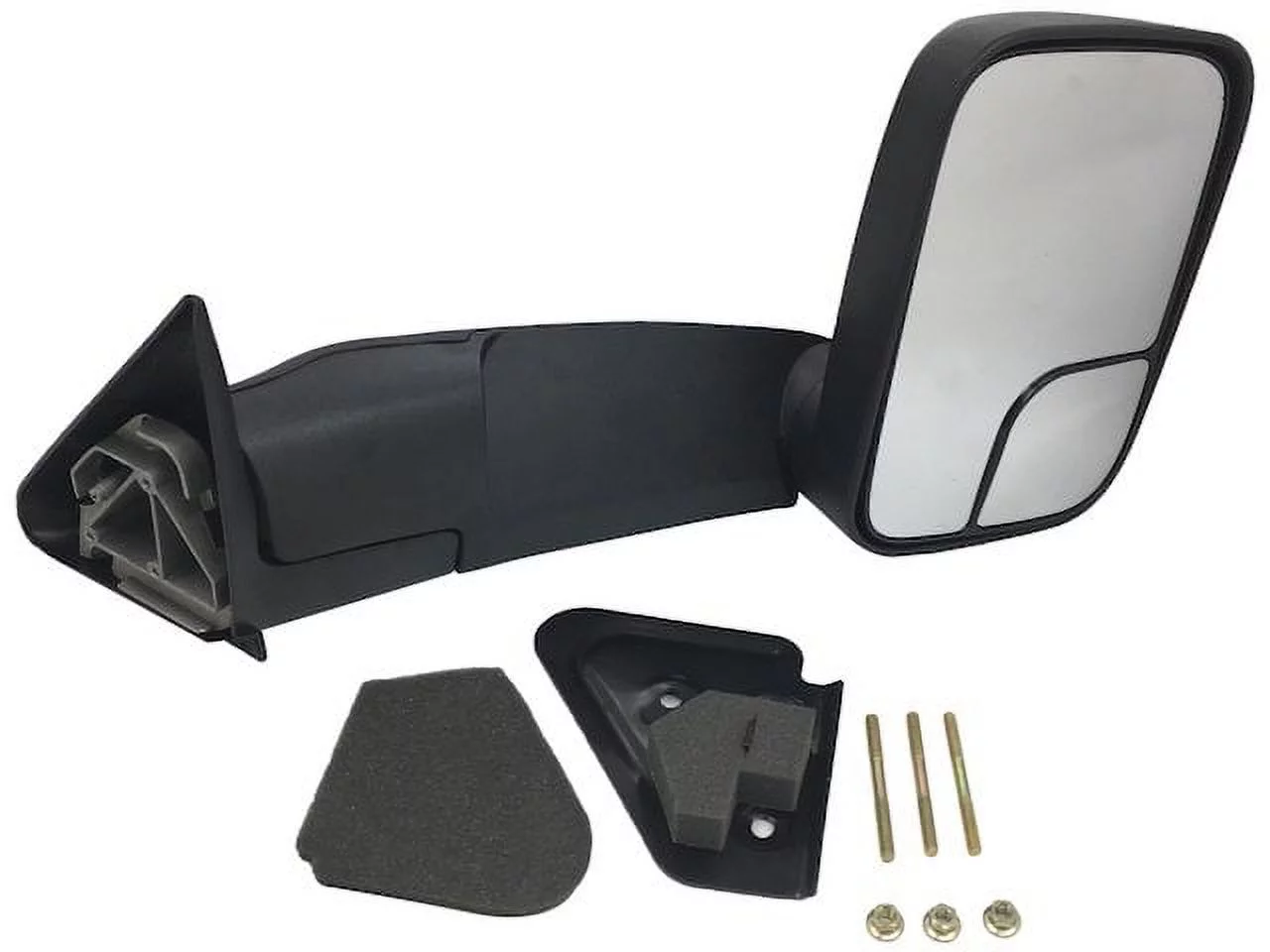 Right Passenger Side Power Tow Mirror - Flip-up, Manual Folding, Textured Black - Compatible with 1994 - 2002 Dodge Ram 1500 1995 1996 1997 1998 1999 2000 2001