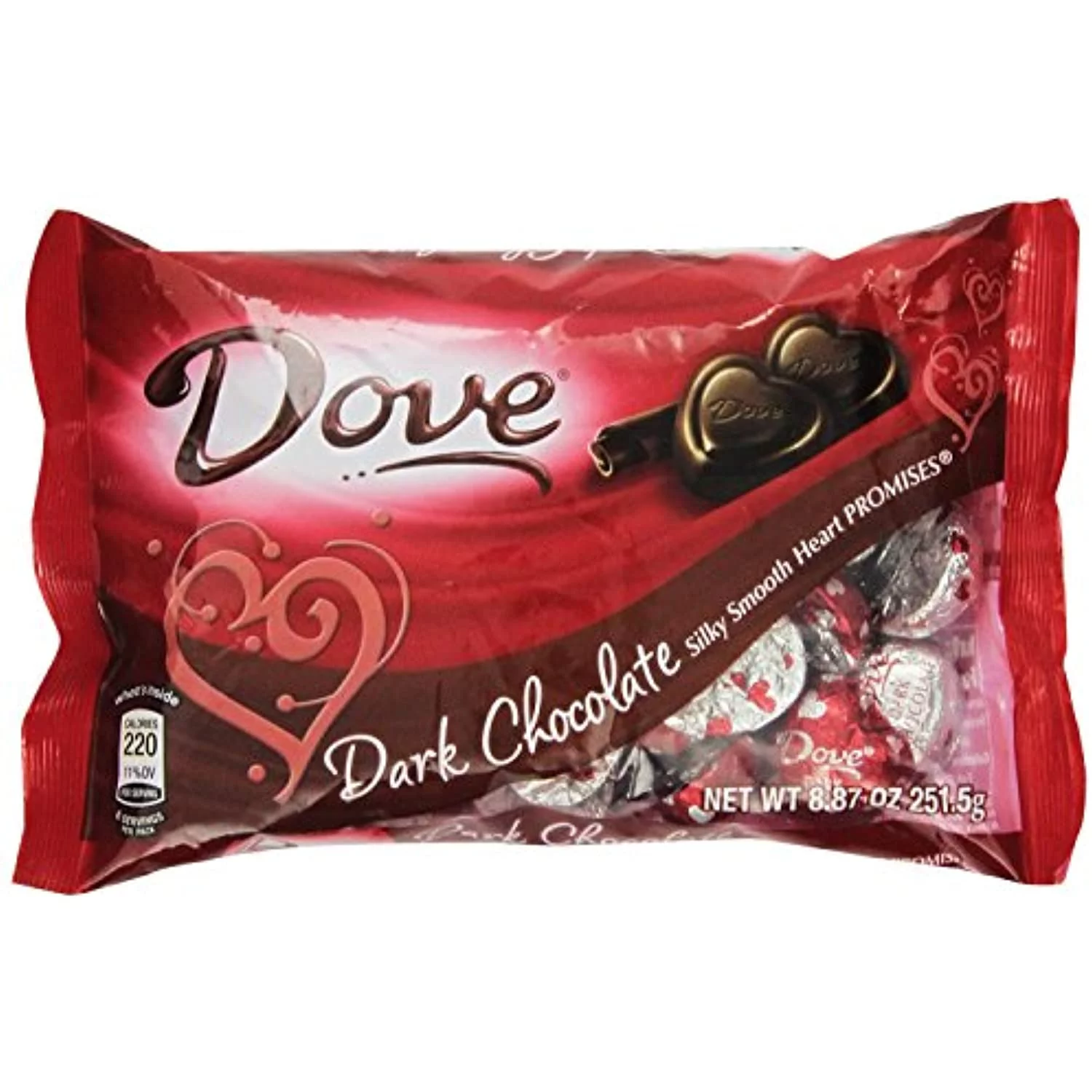 Dove Valentines Heart Promises, Dark Chocolate, 8.87-Ounce Packages (Pack Of 2)