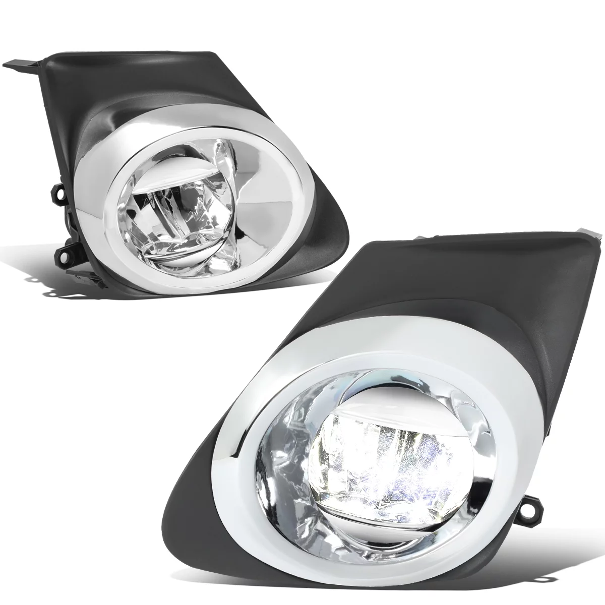 DNA Motoring FL-ZTL-286-CH For 2011 to 2013 Toyota Corolla Pair Front Bumper LED Fog Light Lamp+Bezel+Switch Clear Lens 12