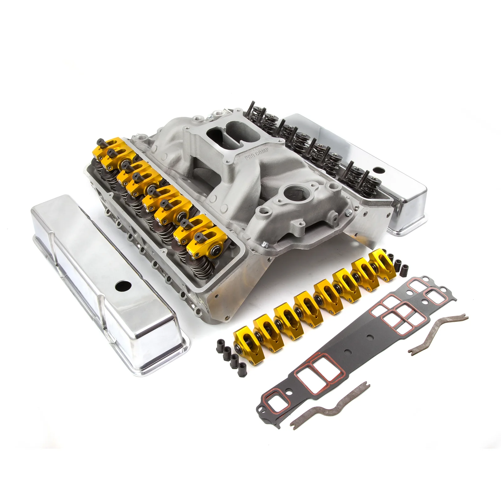 Speedmaster PCE435.1010 Fits Chevy SBC 350 Straight Plug Solid FT CNC Cylinder Head Top End Engine Combo Kit