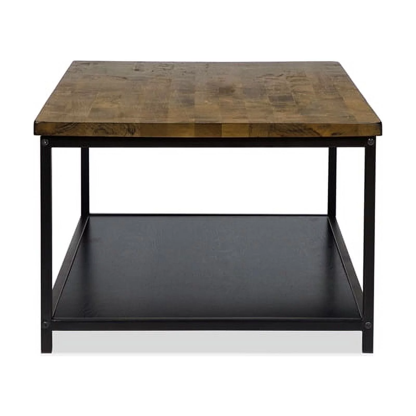 Furniture of America Pris Wood 1-Shelf Coffee Table in Oak and Black