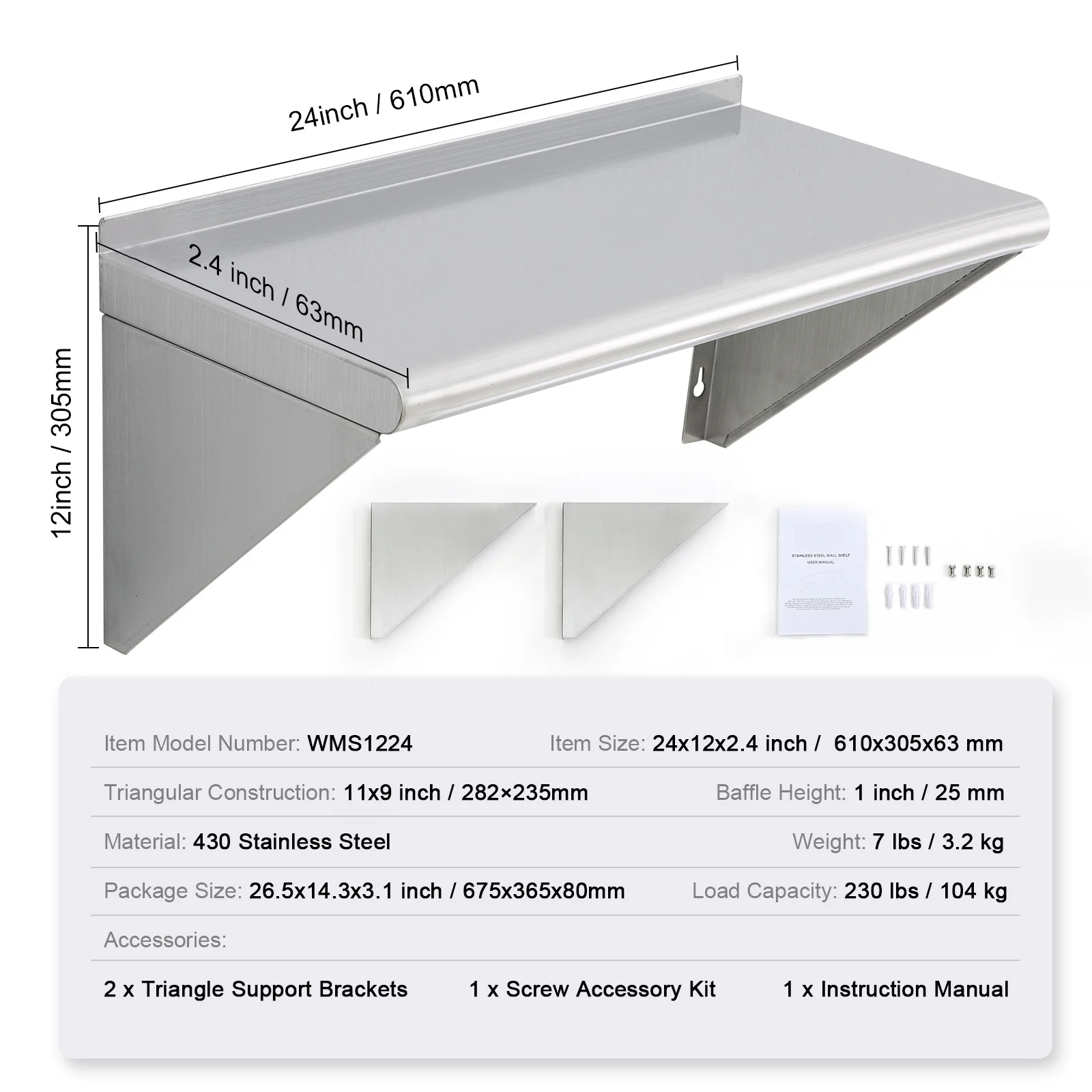 SKYSHALO Stainless Steel  24