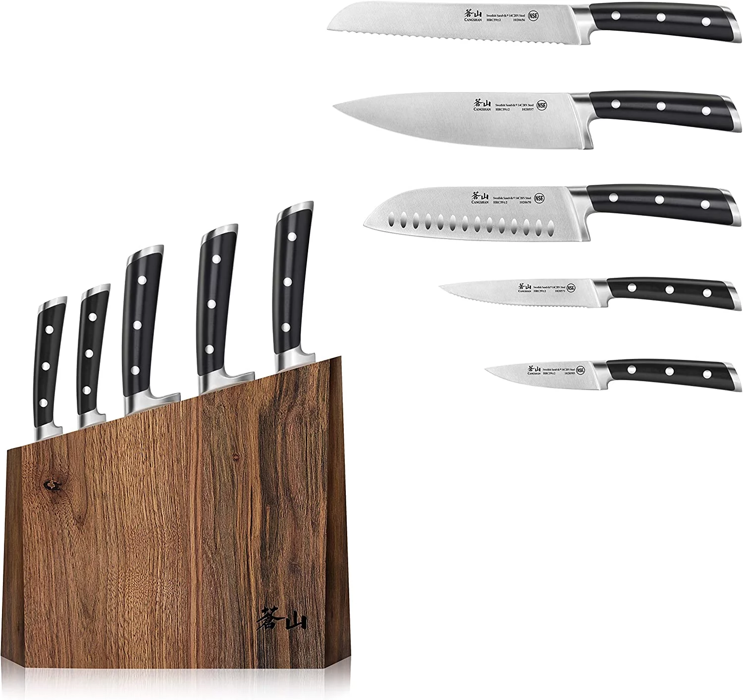 Cangshan Cutlery TS Series Swedish Steel Mountain Block Set, 6 pc.